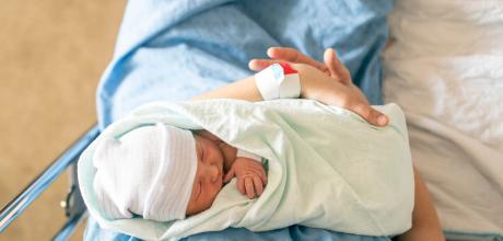 New born baby in hospital