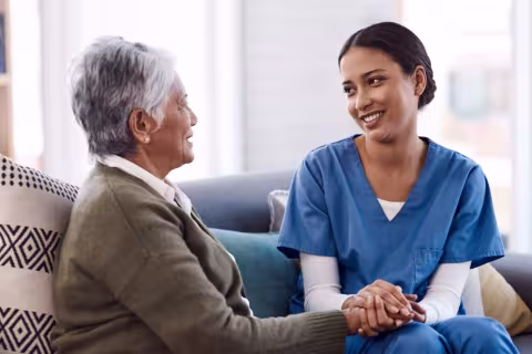 Woman and nurse 