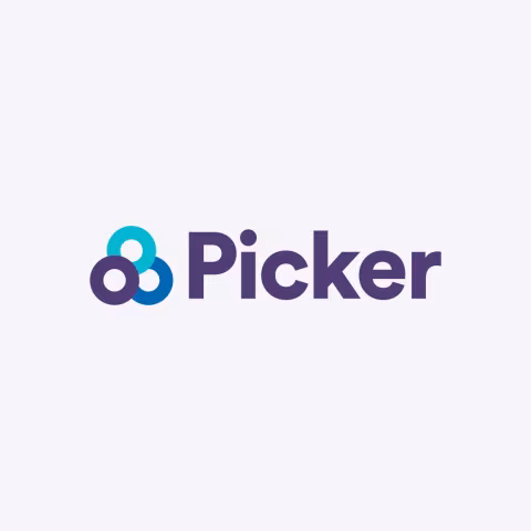 Picker logo on light purple background