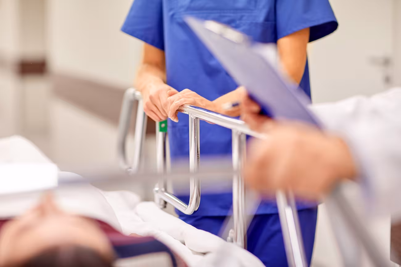 Nurse looking after patient