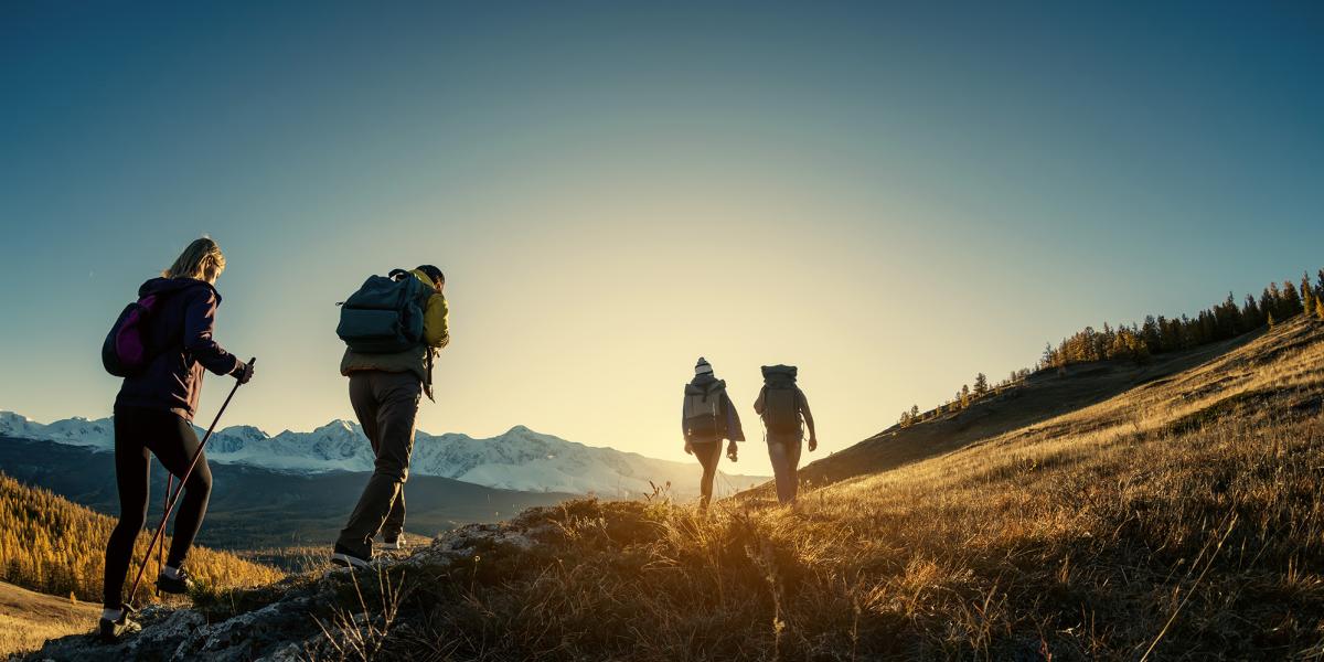 Men hiking 