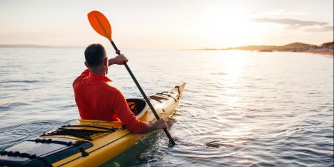 Man Kayaking