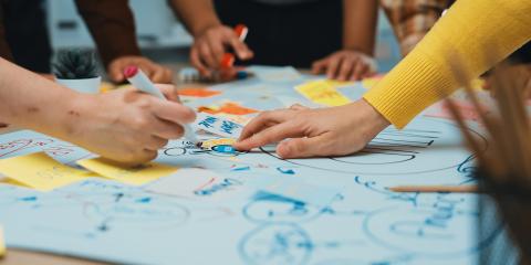Team of people working together