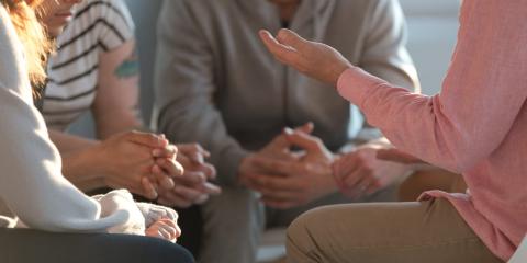 group of people talking