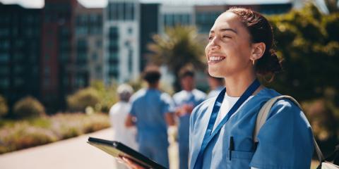 Nurse holding an ipad