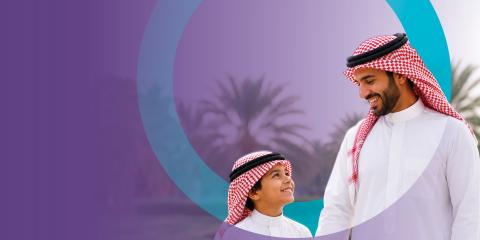 Saudi Man and child